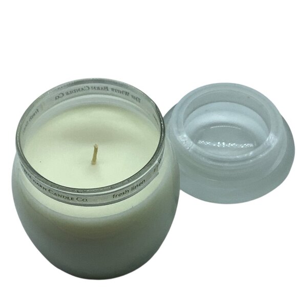 White Barn Fresh Linen Scented Candle 7.5 Oz 212g Glass Jar 50-Hour Burn Time - Picture 4 of 4